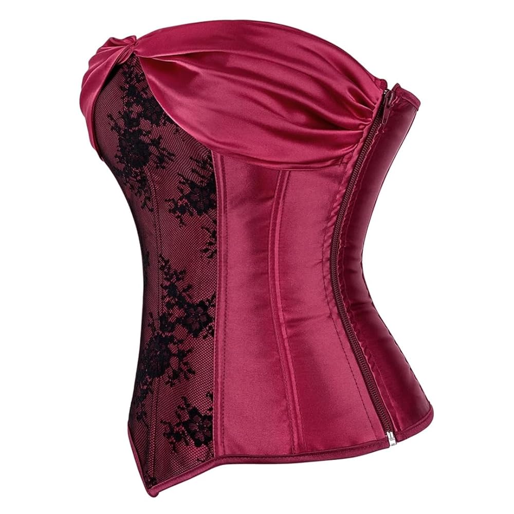 トップス ANDWANG Satin lingerie corset tops Amazon.com: Women Sexy Lace Overbust Corset Top Women